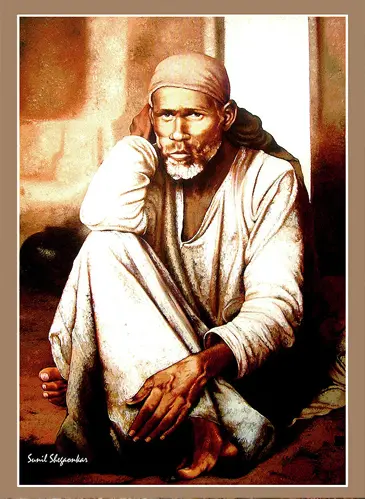 Painting of Sai Baba by Sunil Shegaonkar