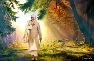 Painting of Sai Baba by Sunil Shegaonkar