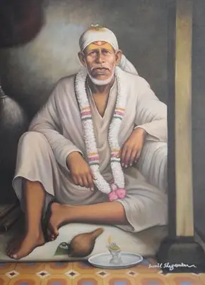 Painting of Sai Baba by Sunil Shegaonkar