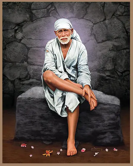 Painting of Sai Baba by Ganesh Bhav