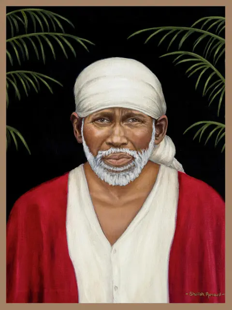 Painting of Sai Baba by Sheilah Renaud