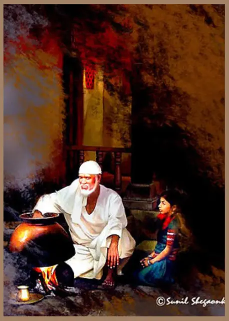 Painting of Sai Baba by Sunil Shegaonkar