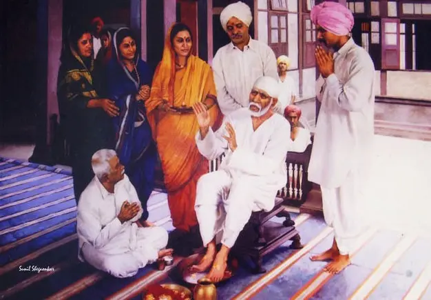 Painting of Sai Baba by Sunil Shegaonkar