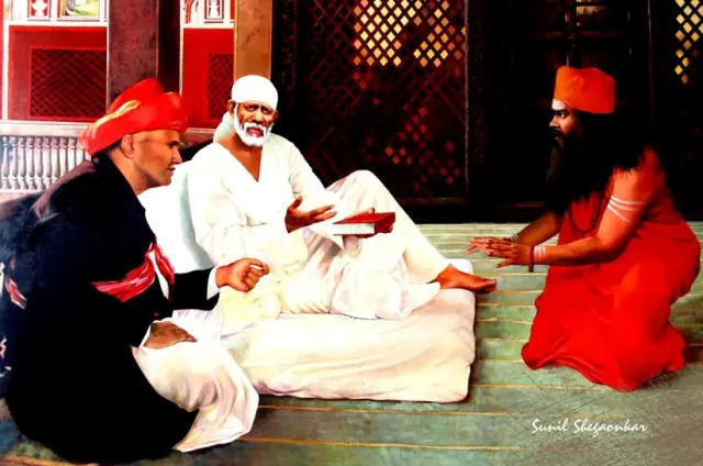 Painting of Sai Baba by Sunil Shegaonkar
