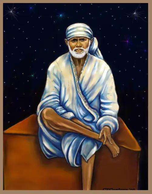 Painting of Sai Baba by Carmen Cordova