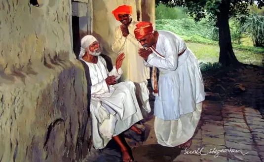 Painting of Sai Baba by Sunil Shegaonkar