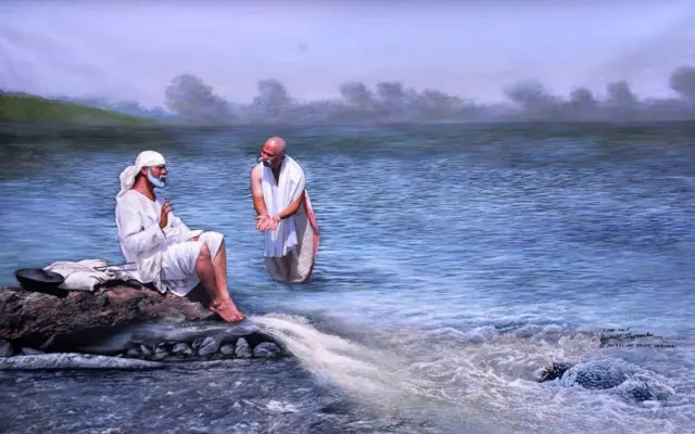 Painting of Sai Baba by Sunil Shegaonkar