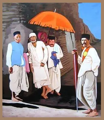 Painting of Sai Baba by Yogesh-Haraale