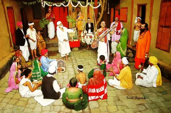 Painting of Sai Baba by Sunil Shegaonkar