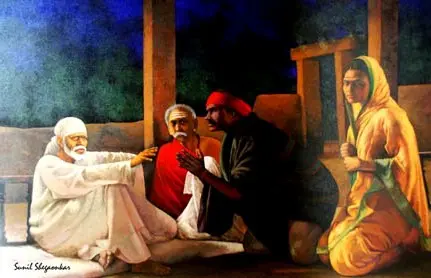 Painting of Sai Baba by Sunil Shegaonkar