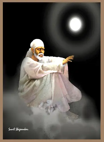 Painting of Sai Baba by Sunil Shegaonkar