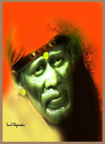 Painting of Sai Baba by Sunil Shegaonkar