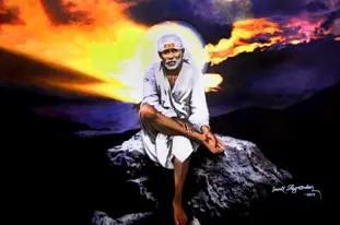 Painting of Sai Baba by Sunil Shegaonkar