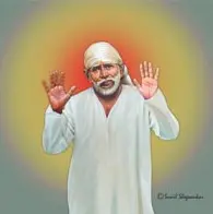 Painting of Sai Baba by Sunil Shegaonkar