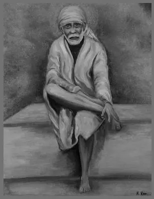 Painting of Sai Baba by Raj