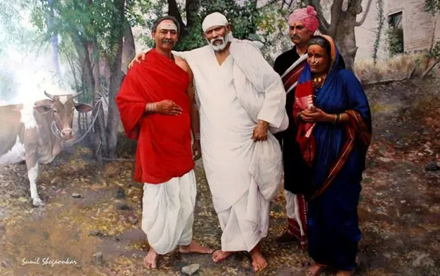 Painting of Sai Baba by Sunil Shegaonkar
