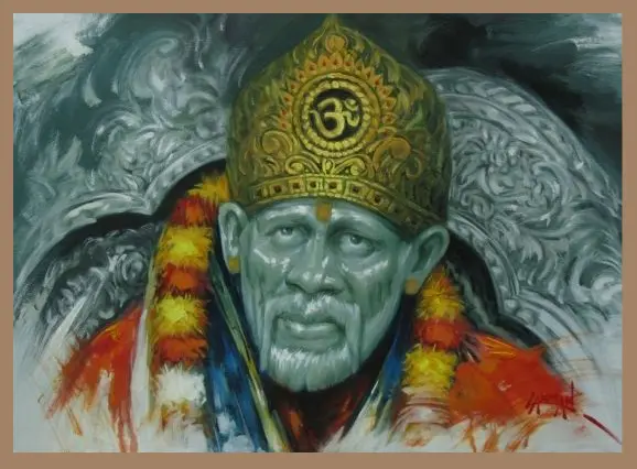 Painting of Sai Baba by Laxman Kumar