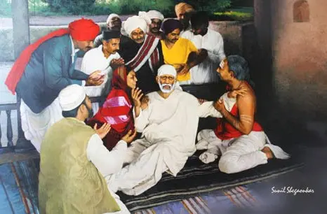 Painting of Sai Baba by Sunil Shegaonkar